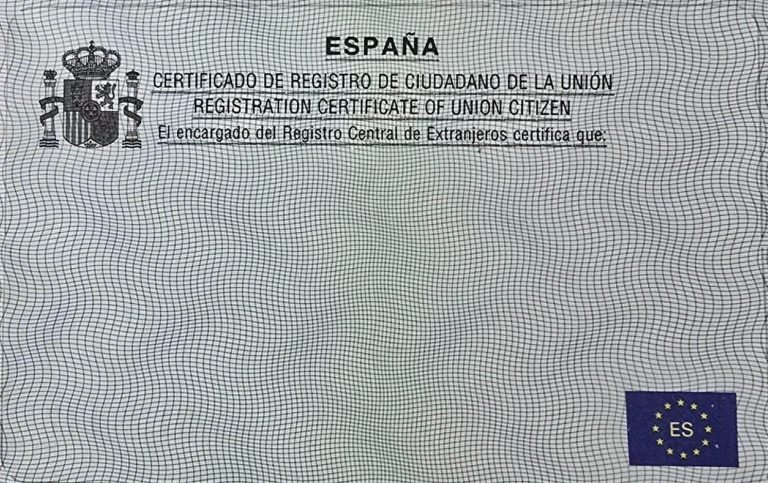 Nie Verde o Permiso de Residencia Ciudadano Ue